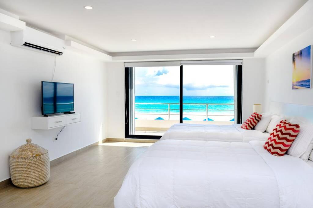 Villas Marlin 108, A Pie De Playa, Albercas, Jacuzi, Ubicacion Inmejorable Cancun Ngoại thất bức ảnh