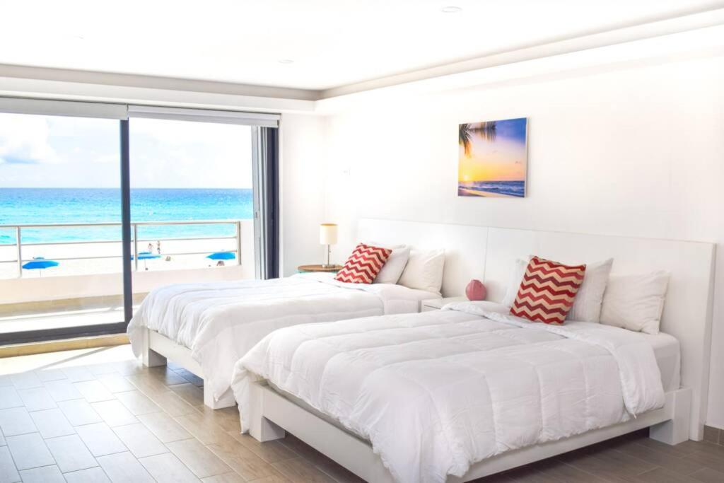 Villas Marlin 108, A Pie De Playa, Albercas, Jacuzi, Ubicacion Inmejorable Cancun Ngoại thất bức ảnh
